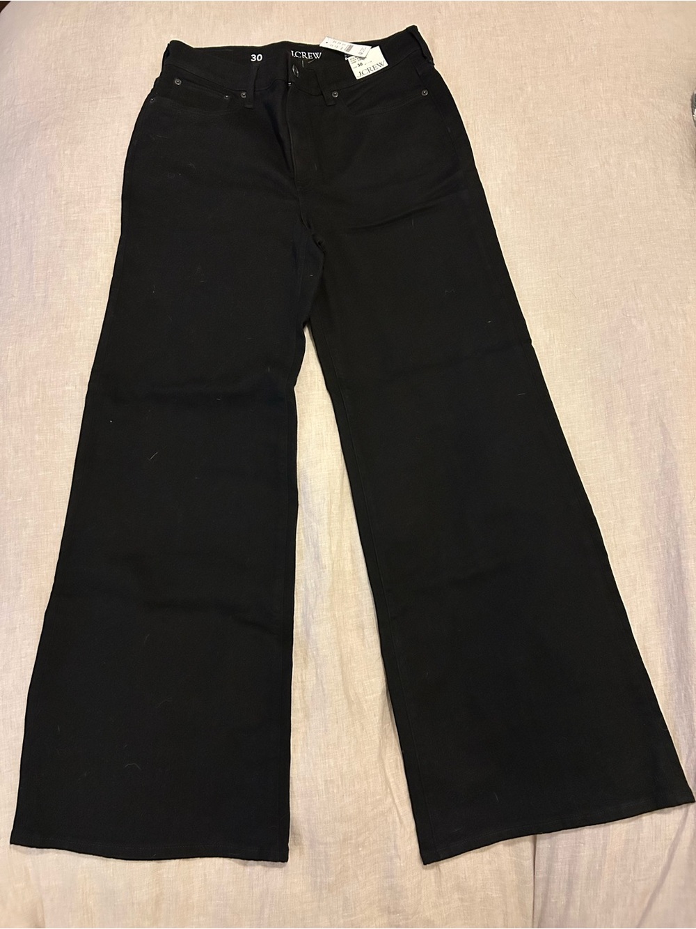 J. Crew Black Wide-Leg Trouser Jeans - Picture 2 of 3